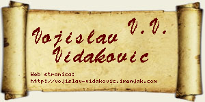Vojislav Vidaković vizit kartica